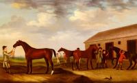 Francis Sartorius - Four Racehorses Outside The Rubbing Down House Newmarket